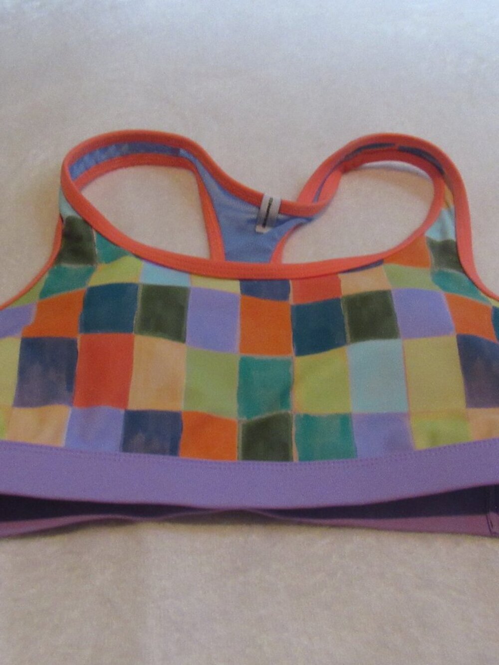 Body Glove Checkered Sports Bra Size Small USED